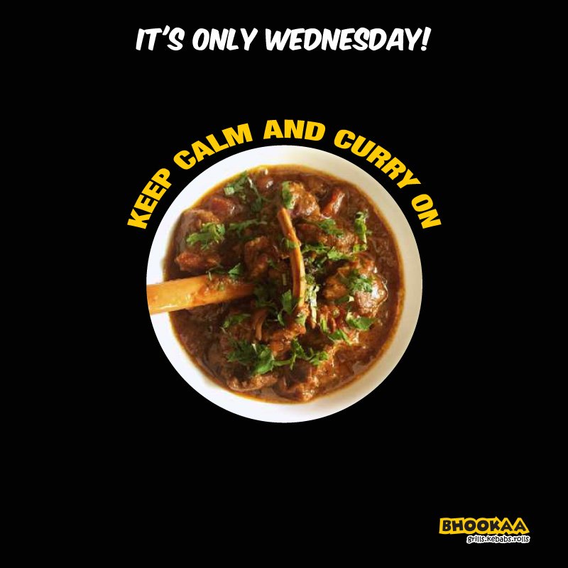 bhookaa's tweet photo. Weekend's still away! Why not make you Wednesday meaningful? Try out our delicious curry options today. 😀👍 #bhookaa #curry #Wednesday #Bhubaneswar https://t.co/CE4HPbnZDh