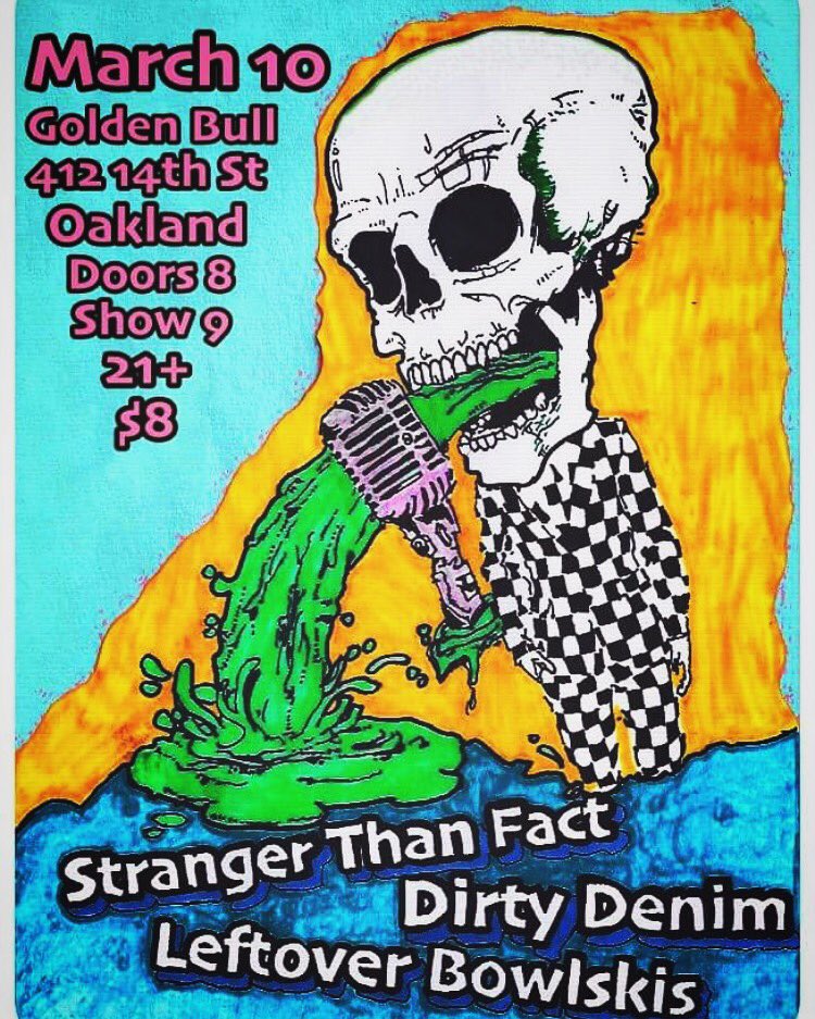 THIS SATURDAY!!! Come out and jam with us and have a beer at the @GoldenBullBar in Oakland! Show is @ 8pm only $8 and it’s located right off of 12th st bart!
