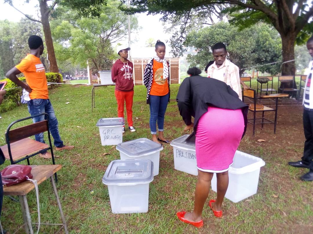 jonahkirabo's tweet photo. Election material is being at Kyambogo University where the guild elections are expected to start in a few minutes.
The elections were pushed to today by the Students dean following a Student strike that so one student hit by a stray bullet. #BeeUpdates @campusbeeug https://t.co/JurrpM16W9