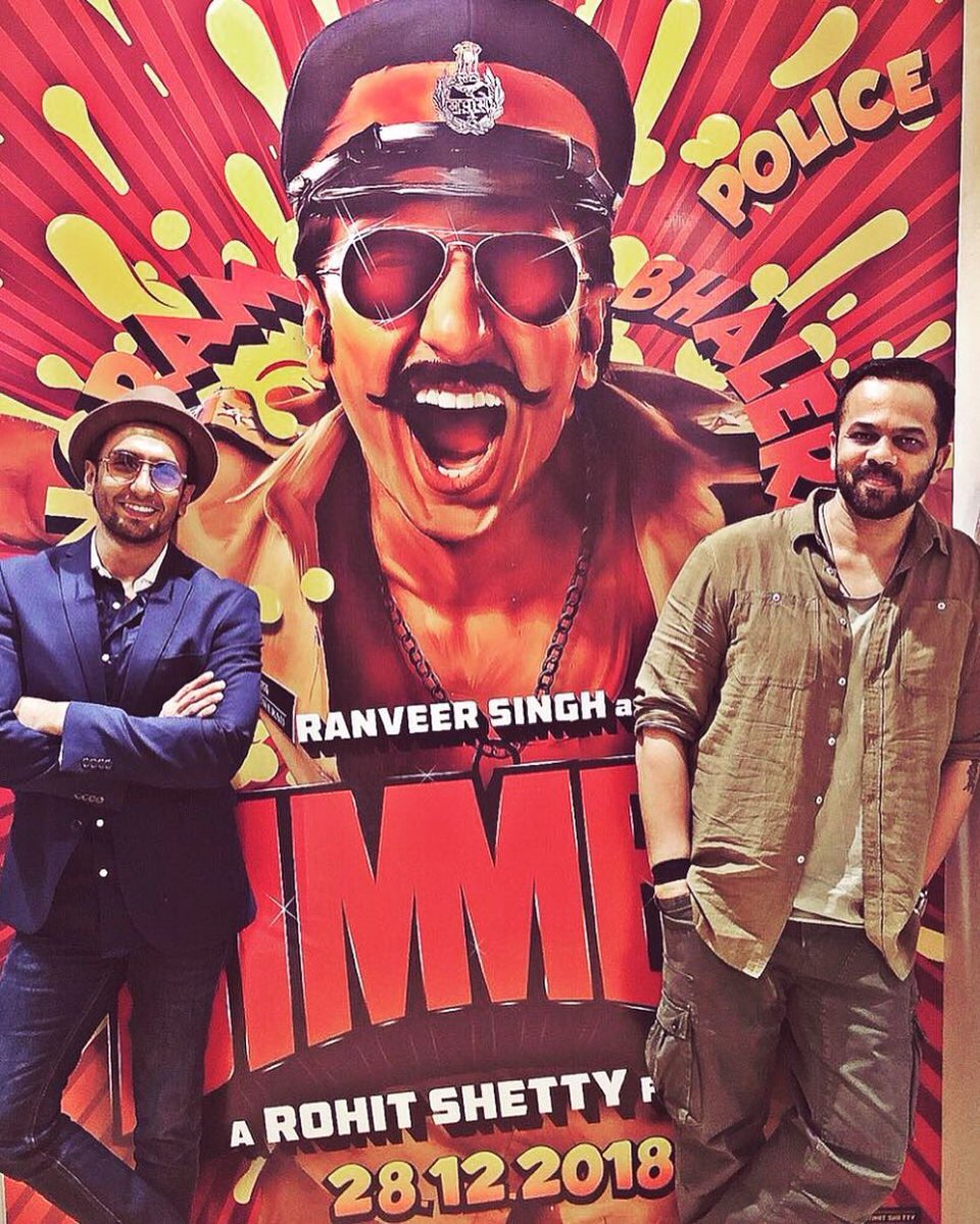 RanveerOfficial's tweet photo. With the Bossman #RohitShetty 😄💪🏾 #bigone #simmba https://t.co/XGAyhrJTr5