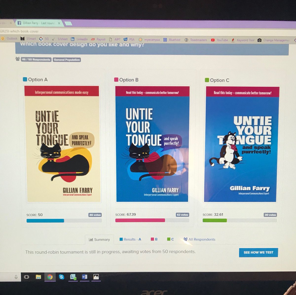 cazazz's tweet photo. My client used #PickFu to get opinions on cover design options. Interesting! https://t.co/v0iY6XfQHS https://t.co/7F6rPnQOWV