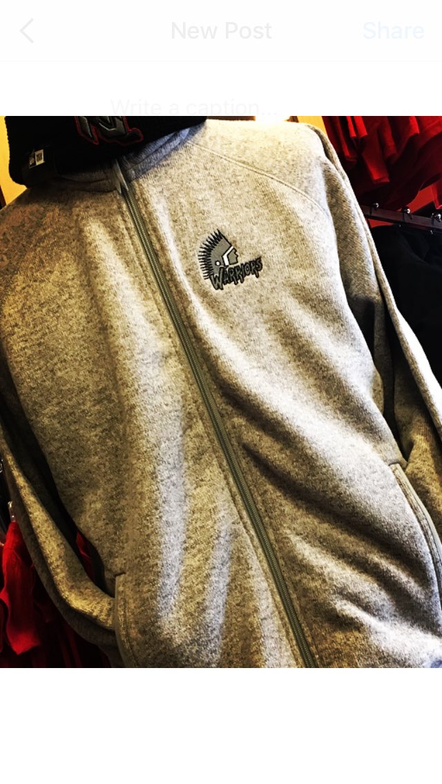 CrushedCanStore's tweet photo. This ones for the FELLAS!!! 😎Brand new, this week, men’s fleece zip up sweaters. Colour options are: Grey with a grey crest, or Black with a red crest. Stop in and get this sweater for only $75 plus tax! #WearWhatAWarriorWears #GoWarriorsGo #MooseJawWarriors #MJWarriors https://t.co/c9WPdMd8Fh