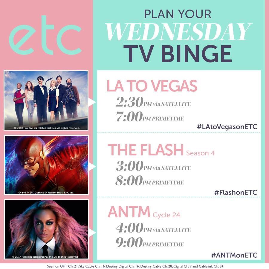 etc_channel's tweet photo. Plan your TV binge today to catch these shows: #FlashonETC #LAtoVegasonETC #ANTMonETC ๐ https://t.co/GF1P74CSqG