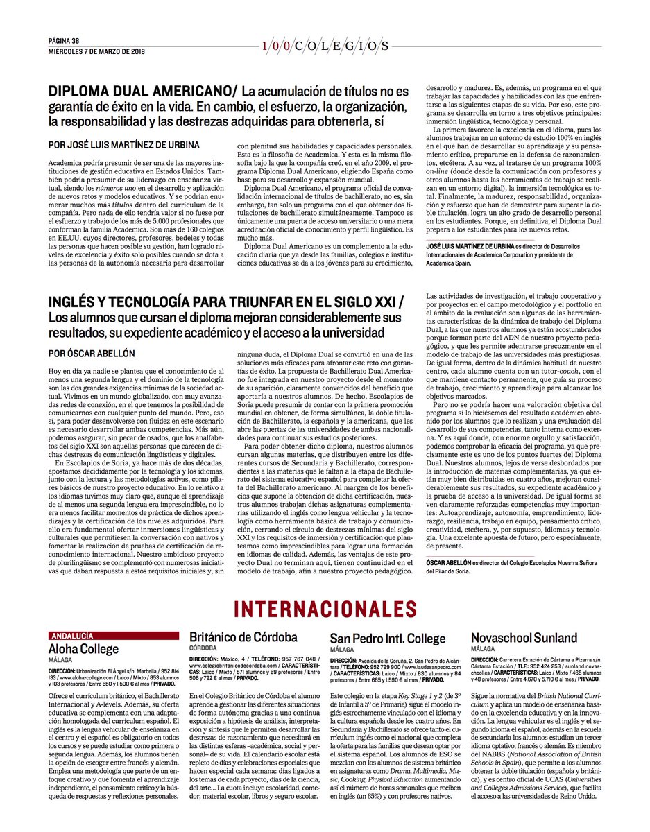 EscolapiosSoria's tweet photo. Hoy @EscolapiosSoria vuelve a ser reconocido en el Ranking de los Mejores Colegios de @elmundoes 📍subiendo puntos apostando por la excelencia educativa y metodológica. ¡Muchas Gracias a todos, pero en especial a las familias que apuestan por nosotros! https://t.co/H5ldez42aR