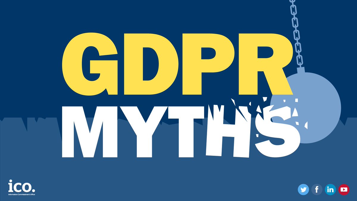 ICOnews's tweet image. Our blogs bust myths about GDPR and look at consent, fines, breach reporting &amp;amp; the perceived &apos;burden&apos; of GDPR: iconewsblog.org.uk/tag/gdprmyths/ #earlybiz