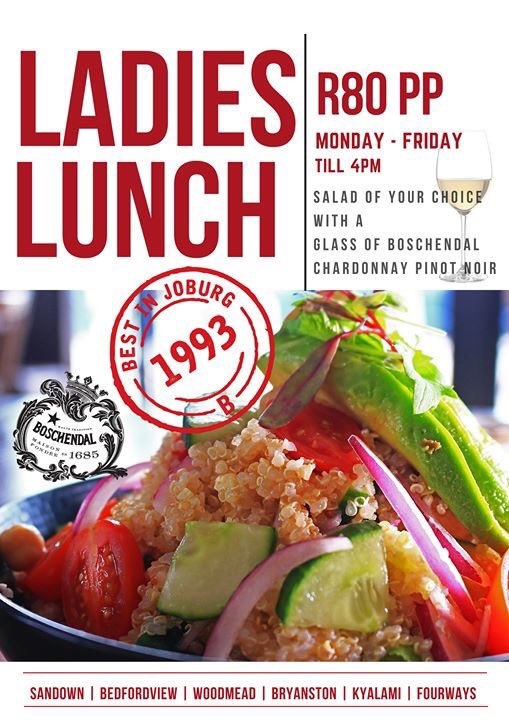 Catch up with the ladies this afternoon and take advantage of our lunch special !