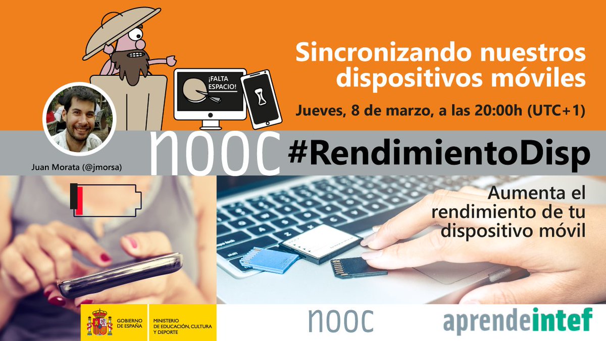 educalab's tweet photo. Mañana jueves 8 de marzo a las 20h, no te pierdas el #DirectoINTEF de la 1ª edición del #NOOC_INTEF  ‘Aumenta el rendimiento de tu dispositivo móvil‘. ¡Te esperamos!
#RendimientoDisp
https://t.co/EDWxjkrtO9 https://t.co/wvTY9tUTSM