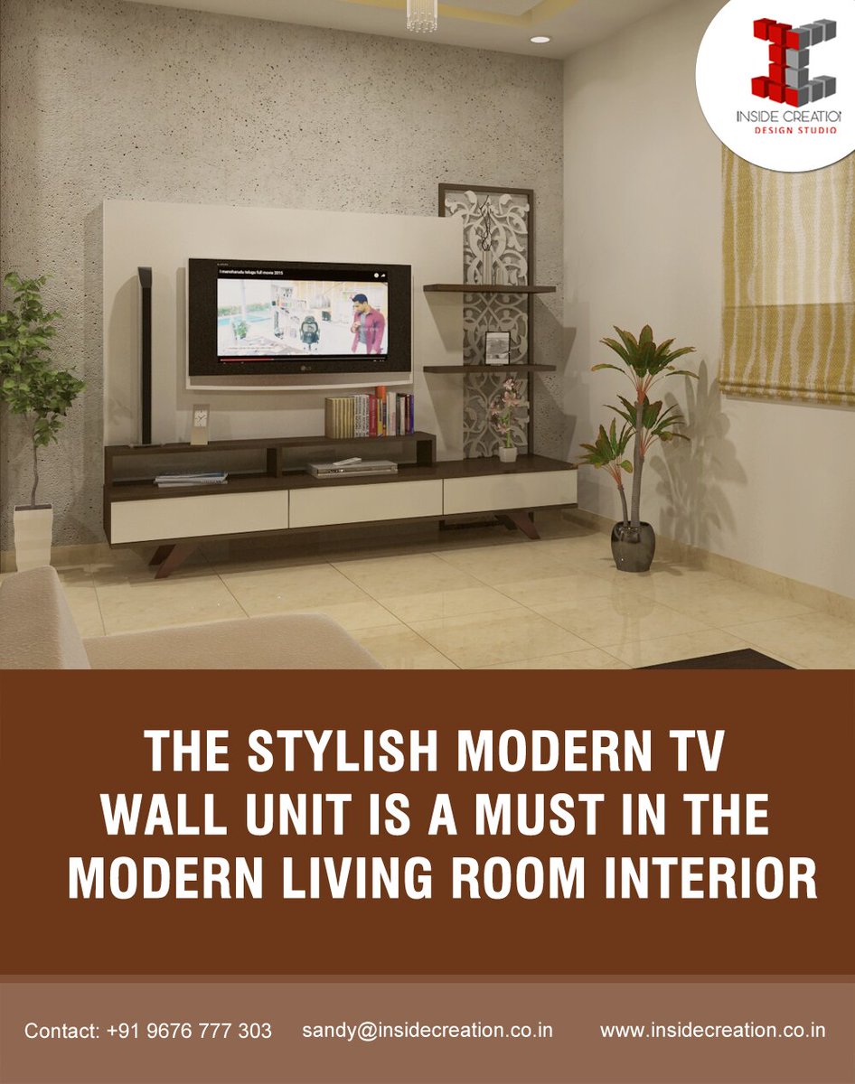 The stylish modern TV wall unit is a must in the modern living room interior.

Get a range of contemporary TV wall unit design ideas from #InsideCreation for your modern living room interiors.
#TVWallUnit
#LivingRoom
#interiors