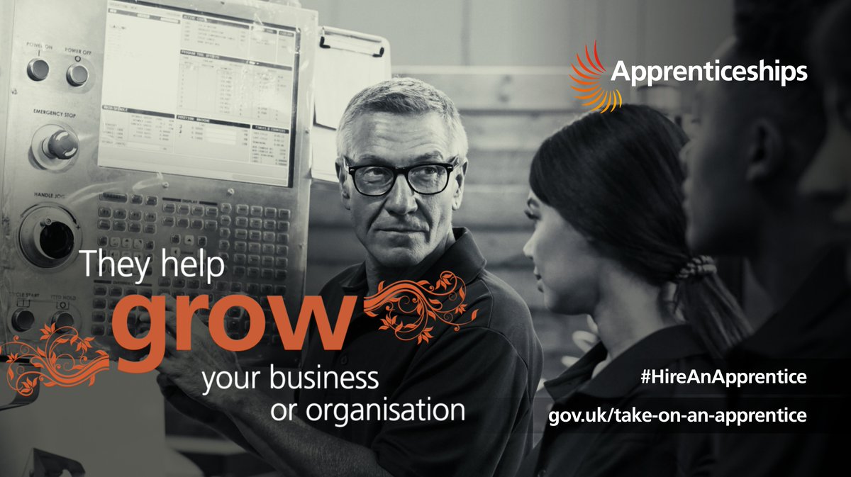#Apprentices will help grow your business. Learn the facts #HireAnApprentice hireanapprentice.campaign.gov.uk