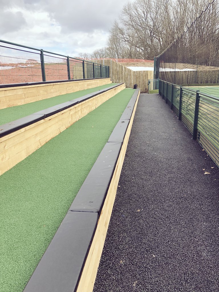 SCSlatter's tweet photo. Stunning location for the new #sanddressed #hockeypitch for @Brambletweet Finishing touches being applied ahead of the project handover meeting. A challenging site and weather conditions has been managed professionally and diligently by our in-house delivery team. https://t.co/O33rAsgqRX