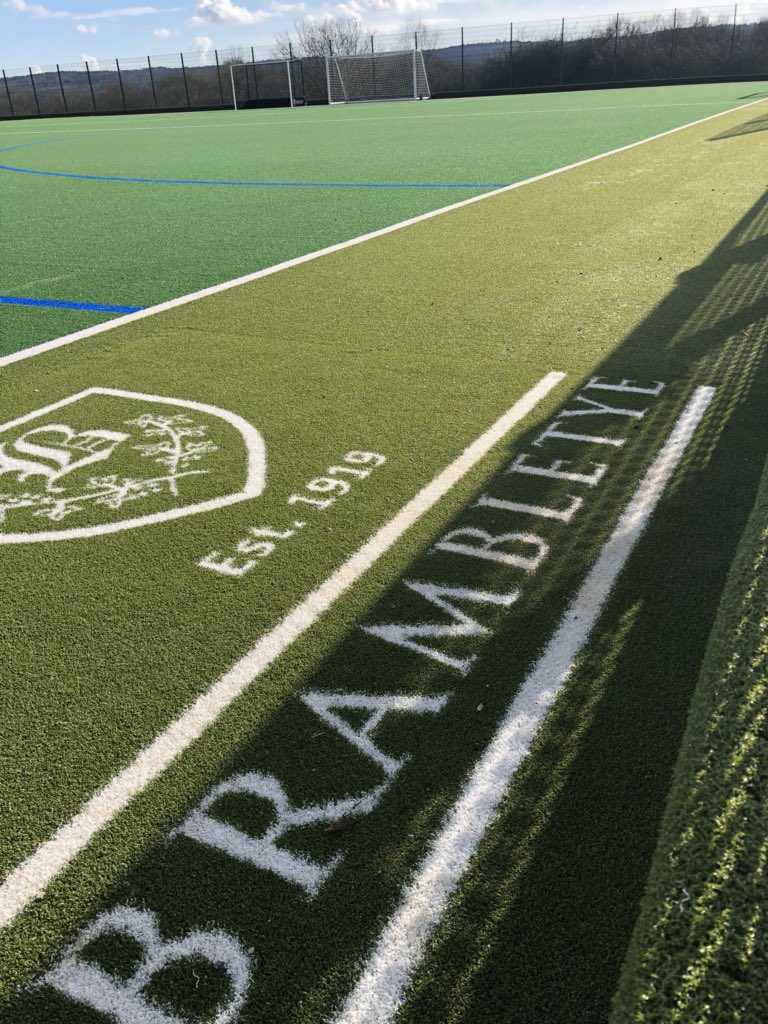 SCSlatter's tweet photo. Stunning location for the new #sanddressed #hockeypitch for @Brambletweet Finishing touches being applied ahead of the project handover meeting. A challenging site and weather conditions has been managed professionally and diligently by our in-house delivery team. https://t.co/O33rAsgqRX