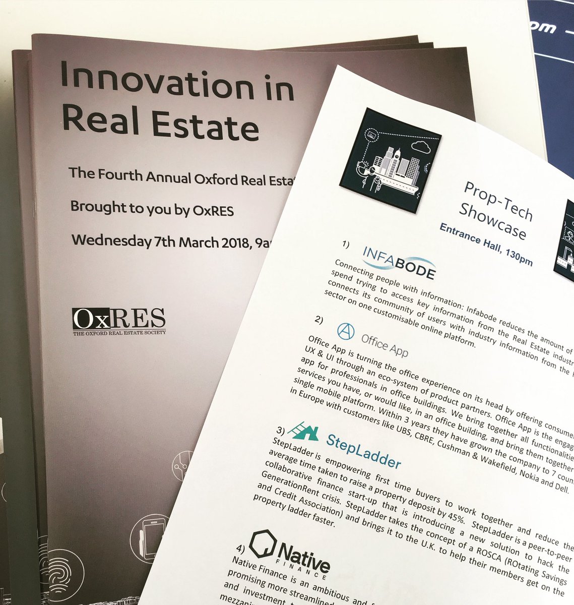 We are a part of the “Tech Showcase” at the OxRes Conference at 1:30pm today - do come and say hi if you are attending! #OxRes #oxrec18 @native_finance <a href="/oxfordRE/">Oxford Real Estate</a>