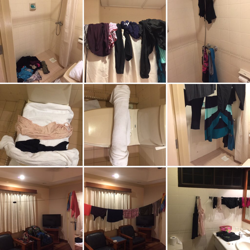 10 days of travel in Asia with 1 week of my own private room. What's a girl to do? Laundry! #northof35 #travel #laundrynight #backpacklifestyle #clotheseverywhere