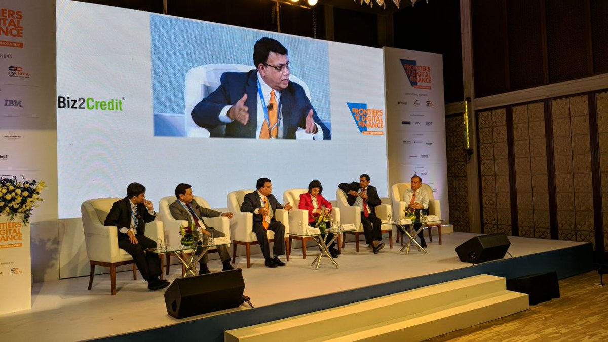 i_DesignArena's tweet photo. “Game changers would be the #Regulators . Take this in context of #OpenBanking , #PSD2 and the future where #Banks will have to share the massive #data they have today” #FDFConf2018 @Biz2CreditIn #PanelDiscussion #DesignForDigital https://t.co/Q59kLN9ePa