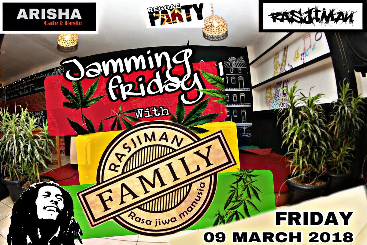 RASJIMAN FAMILY! 
Friday, 09 March 2018
ARISHA Cafe &amp; Resto, jl. Pramuka raya no 3, kel. Mampang kec. Pancoran mas kota Depok.
Start pukul 21:00 - 00:00 wib
FREE ENTRY!!! 
GASSS!!!! 
#rasjiman
#rasjimanfamily 
#rasajiwamanusia