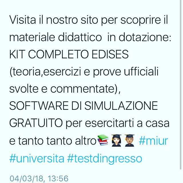 APEducation_'s tweet photo. #apeducation #universita #testdingresso #medicina #veterinaria #odontoiatria #medicinaininglese #imat #architettura #ingegneria #economia #bocconi #luiss https://t.co/h5CP3Gx1KP
