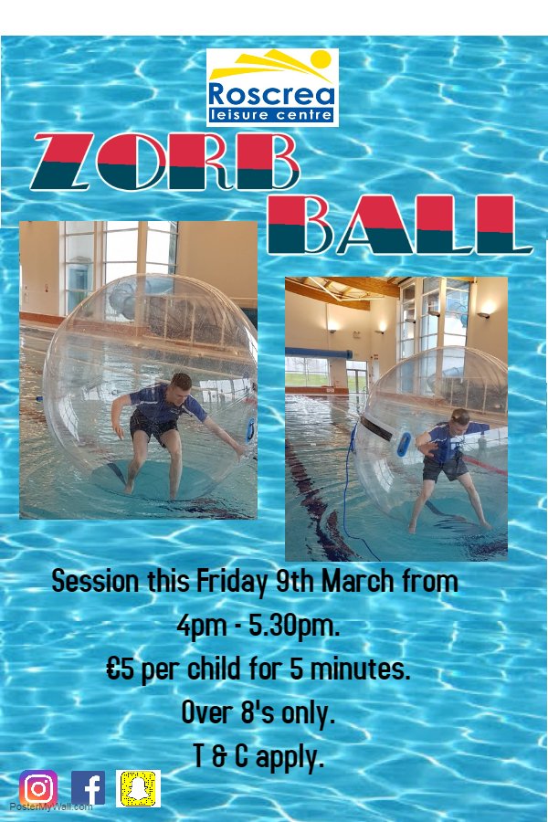 Roscrealc1's tweet photo. Great new activity starting at Roscrea Leisure Centre. Why not give it a go! #fun #swimmingpool https://t.co/nGbOjGPlHc
