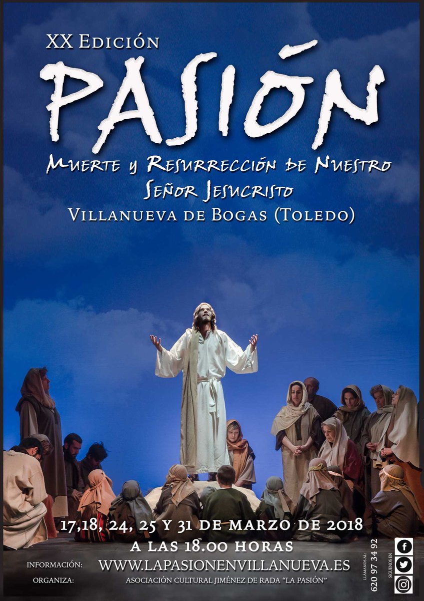 🎭La Pasión de Villanueva de Bogas - <a href="/PasionVilla/">Pasión de Villanueva</a> Vídeo promocional XX Edición 2018 youtu.be/SMW95SVZwPg Es una puesta en escena que nos ayuda  a renovar el asombro ante el misterio central de nuestra fe.