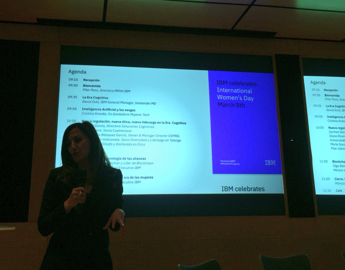 MujeresTech's tweet photo. @GarciaG_Carmen @IBM_ES nos da la bienvenida al #InternationalWomensDay #AI #AI4Inclusion #InclusiveIBM #PressForProgress #WeAreQueenDoers https://t.co/SxOR4YahTB