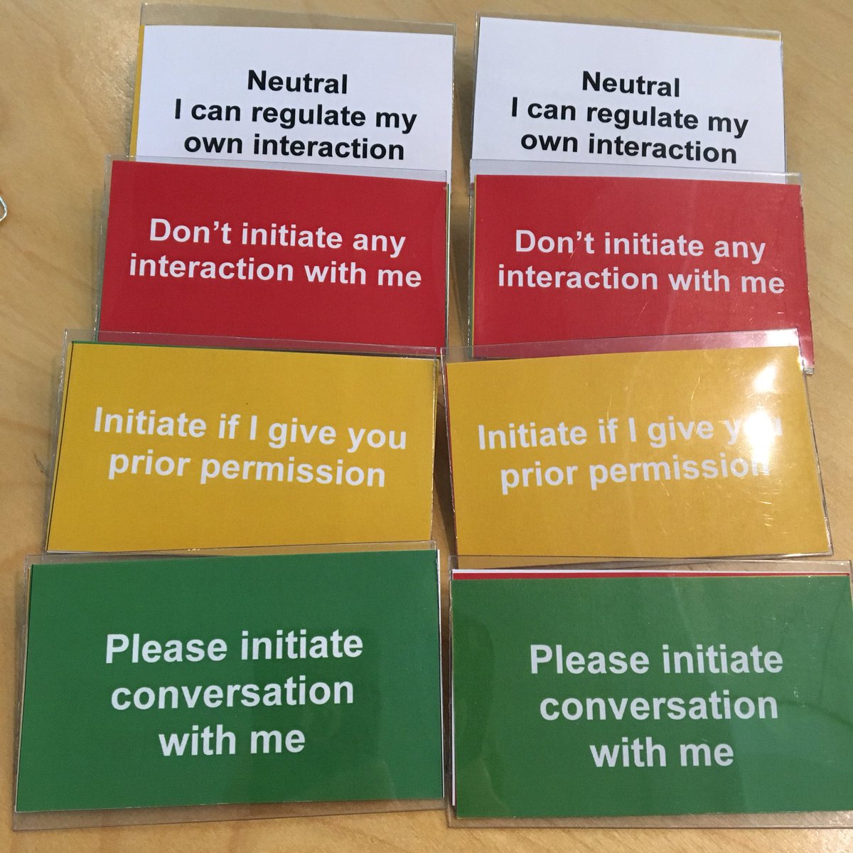 axcis's tweet photo. Remember to look out for (and respect) interaction badges at this years #profconf @axcis @autism @networkautism @reachoutASC https://t.co/BU58Dix6fy