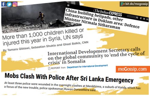 moGossipApp's tweet photo. #GlobalCrisis #Gossip
#StandAgainstRacism #OneNationOnePeople #SriLanka #SyriaCrisis #HumanRightsDiedinSyria #Syriableeding @WHO @WHRDIC @UNOCHA @UNICEF @HumaneSociety @UN @UNITEDWEDREAM #SyriaWar #SaveSyrianChildren #SaveSyria #Syria #savehumanity #china #Doklam #somalia https://t.co/BdX8zYLuhB