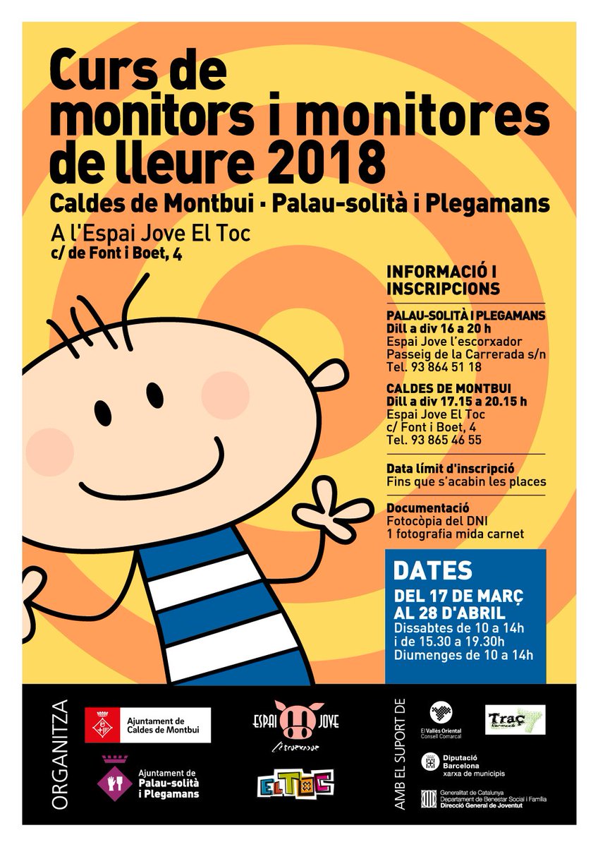 aire_ec's tweet photo. @espaijoveElToc i @LEscorxador organitzen un curs de #monitor/a en el lleure. Apunta't-hi! Activitat preferentment a #joves menors de 30 anys i de #CaldesdeMontbui 
https://t.co/SUYS2uuuqI https://t.co/jmP2hE59e4