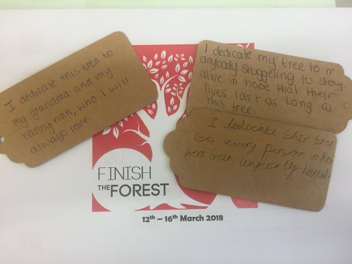 First tree labels completed by 9T. What a lovely and thoughtful group of students #FinishTheForest <a href="/MapleyAnna/">Anna Mapley</a>