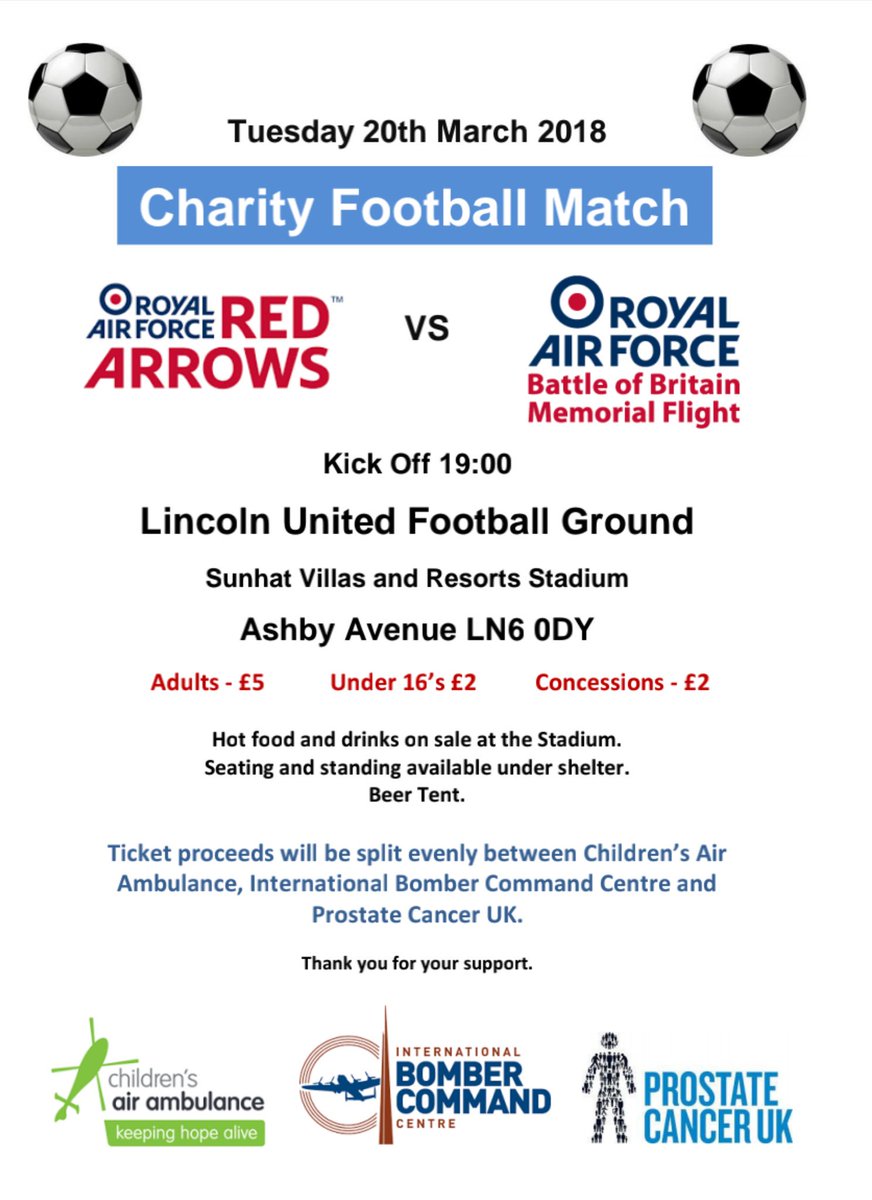 Come and support this great cause. <a href="/rafredarrows/">Red Arrows</a> <a href="/RAFBBMF/">RAF BBMF</a>