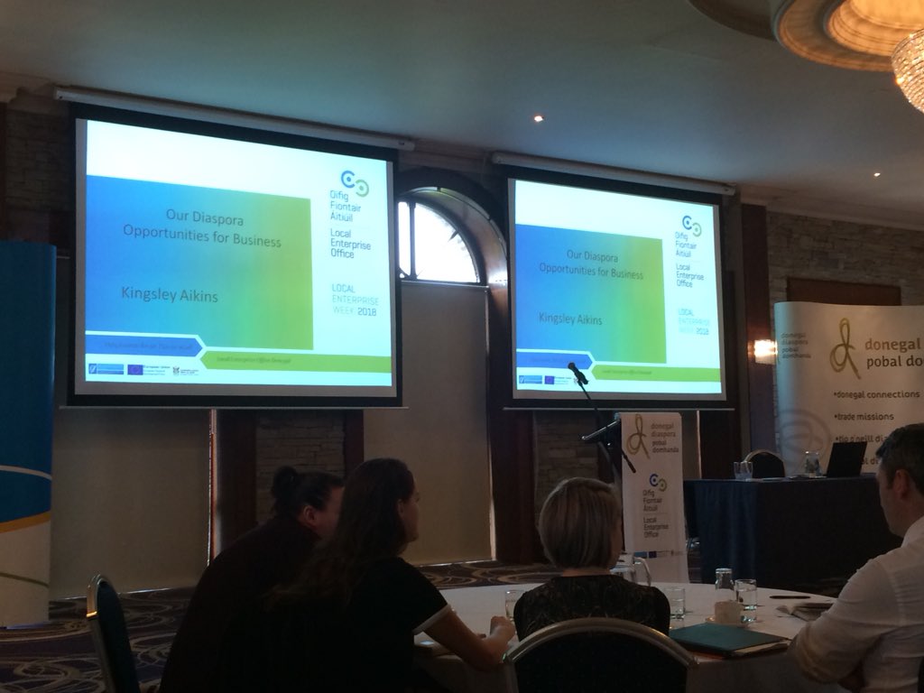 BernieMurphyID's tweet photo. Exciting morning ahead with @kingsleyaikins ‘Our Diaspora Opportunities for Business @DonegalLEO @creativecoastdonegal #localenenterprise #diaspora #opportunity #belonging #place #placematters #connecting #culturaltheme #businessindonegal #national #international #brand #donegal https://t.co/ecHsnBnd2O