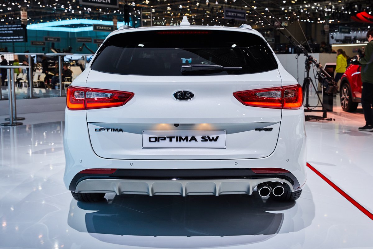 The New #KiaOptima #Sportswagon is here to impress, sure to make a statement on the road with its upgraded power and sophisticated design. #Kia #Optima #GimsSwiss #GIMS2018