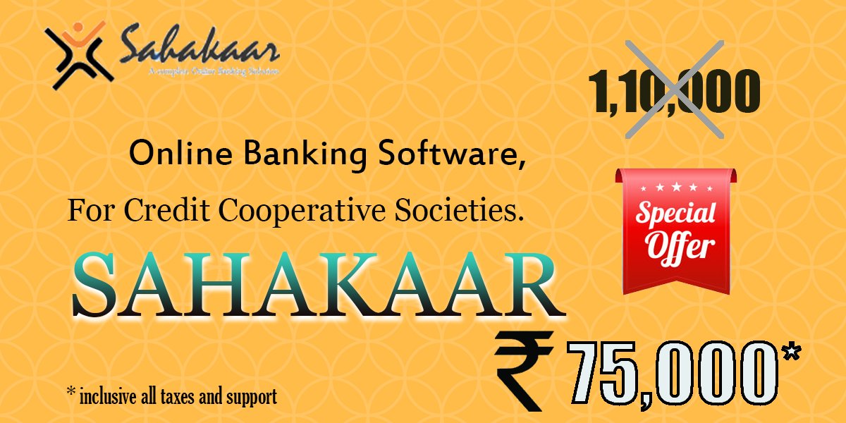 sahakaar's tweet photo. Online Banking Software ever.
Hurry Up!!!!!! Offer is available for limited period.
#Creditcooperativesocietysoftware #Creditco-
#InvestForProgress https://t.co/5vFBLjeblk