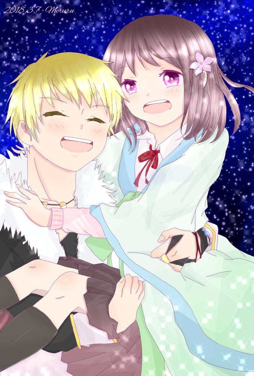 merutuki's tweet photo. 私が覚えてる限りではじめてまともに描いた仲花をリメイクしてみた

アナログとデジタルっていう根本的な違いもあるけどこうやって見たら成長出来てるかなって思える���✨

数年後にまた同じ構図で描きたいなあ🙄💭

←2015年    2018年→ https://t.co/3zCHRwDKgS