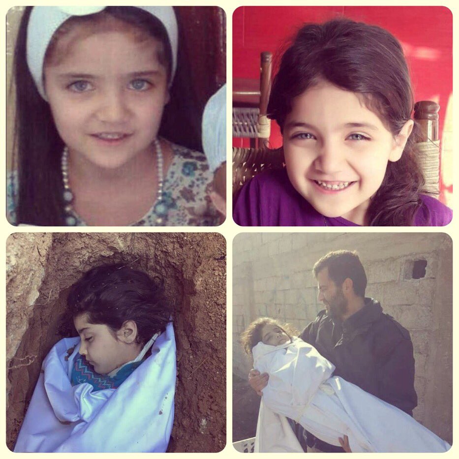 Meet Hala from Eastern Ghouta
Now she’s in heaven, killed by the terrorism of Assad Russia &amp; Iran, and the international community silent 
#GhoutaGenocide 
#SaveGhouta