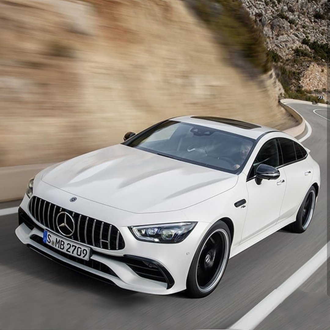 landmarkcarsmb's tweet photo. The newest entry to the #AMG GT family, the Mercedes-Benz AMG GT 4-Door Coupe with its in-line six and V8 engines, makes 435hp and 639hp respectively. Who is looking forward to meeting this beast? #BenchmarkCars #CreatingBenchmarks https://t.co/MACyUZtp6K