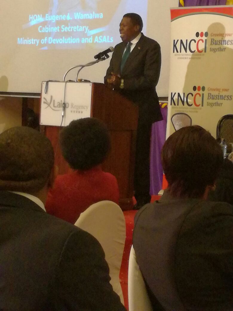 Cabinet Secretary, Devolution, Eugene Wamalwa gave an address in the #pressforprogress