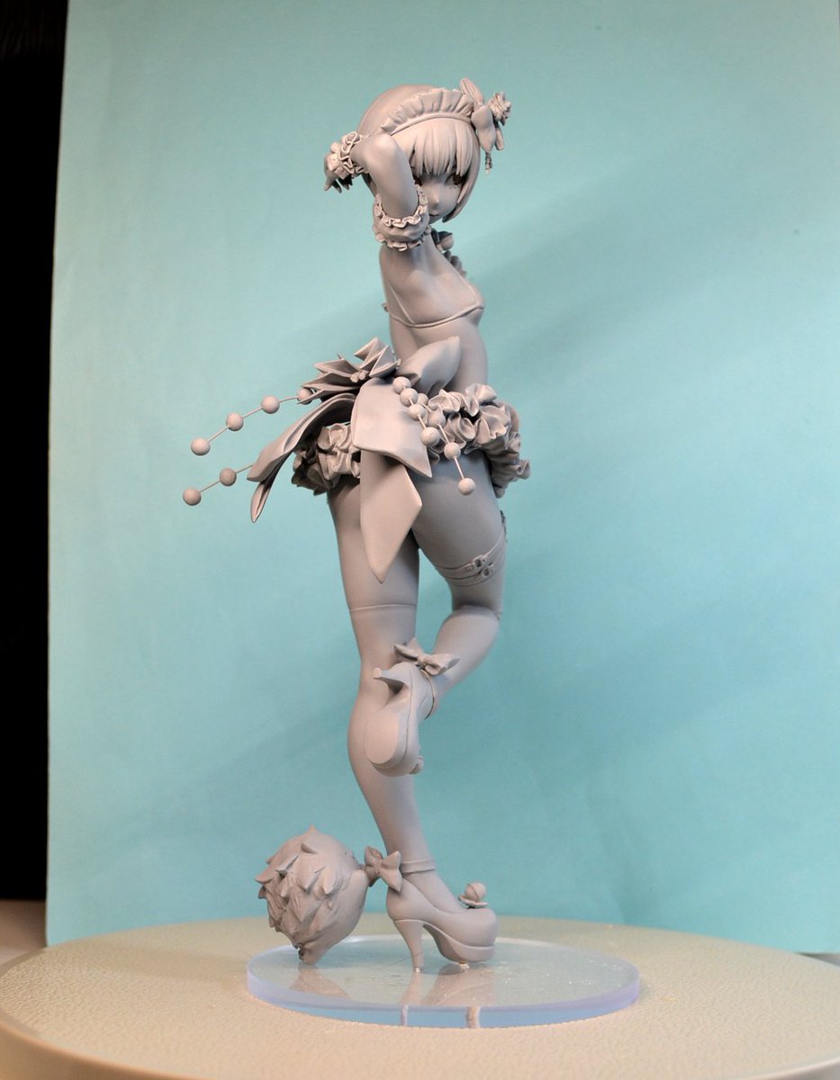 石長櫻子 植物少女園 只今予約受付中の フィギュアの国のうしじまいい肉 お気に入りのアングルからの原型画像です 灰色だと造形のディティールが見やすいですね 詳細はこちらのサイトにて T Co Rlyv5fadav