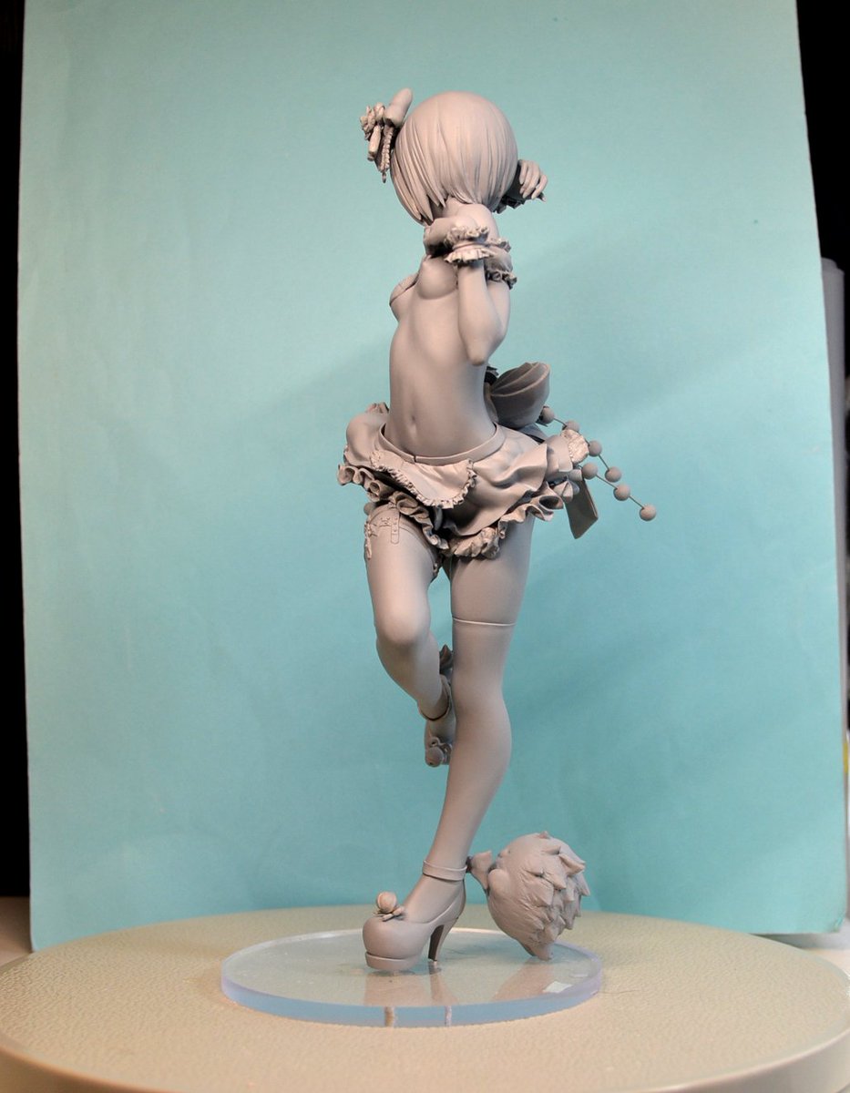 石長櫻子 植物少女園 只今予約受付中の フィギュアの国のうしじまいい肉 お気に入りのアングルからの原型画像です 灰色だと造形のディティールが見やすいですね 詳細はこちらのサイトにて T Co Rlyv5fadav