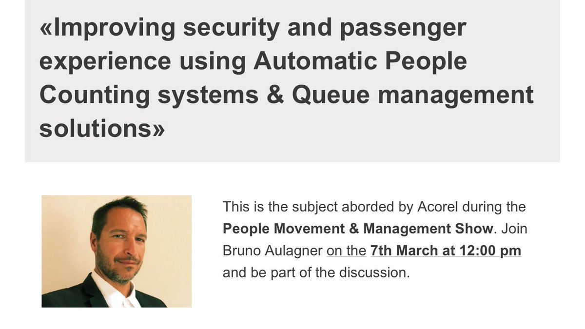Acorel_Comptage's tweet photo. Join Bruno from @Acorel_Comptage  today at 12:00 pm in the @peoplemoveshow for a interesting speech about How to... https://t.co/mPumduvxyw