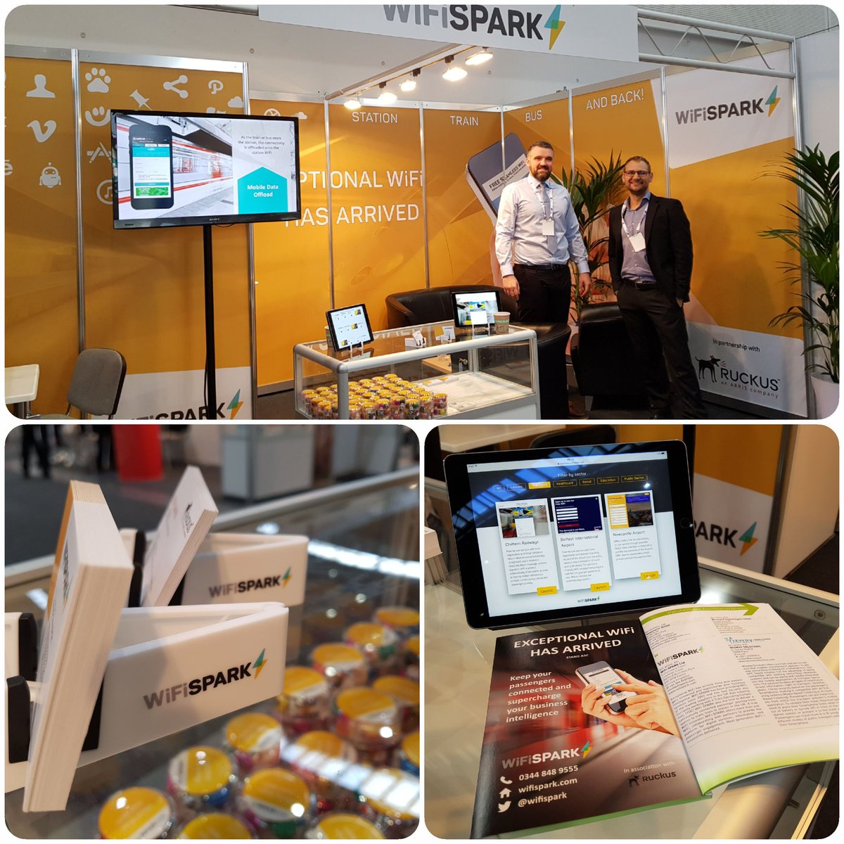spark_tsl's tweet photo. The courier arrived! Come and see us at @IT_TRANS for passenger WiFi info and giveaways! #rail #sweets #usb #CCPJ https://t.co/B5VbJmi6qX