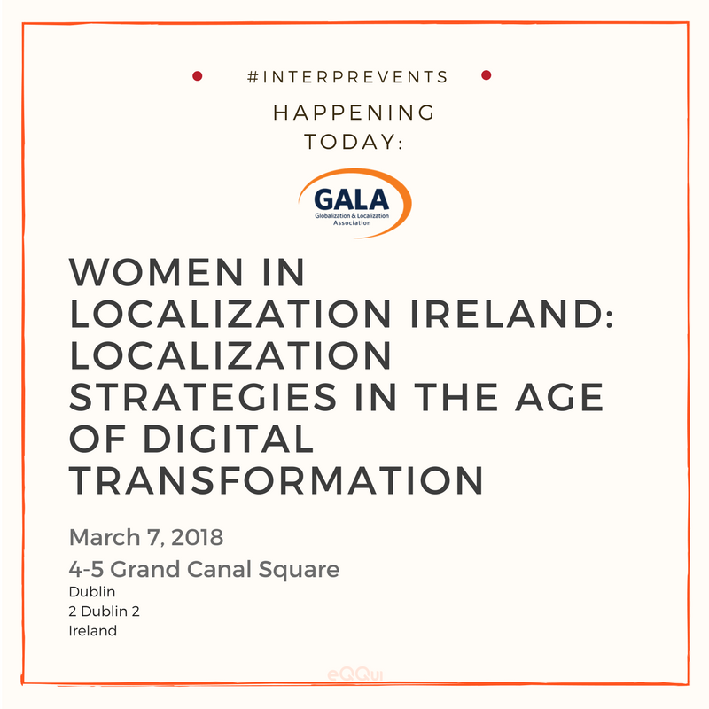INTERPRETERS! GALA, together with Women in Localization Ireland, are delighted to announce our next event, featuring guest speaker Yuka Nakasone, Director of Globalization at Beabloo.

For more information about this event, visit buff.ly/2tpdLjG

#interprevents #eqqui#1nt