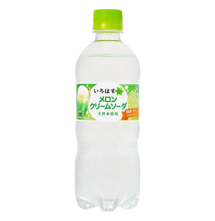 sweetroad5's tweet photo. ３月１９日より「い･ろ･は･す」から、厳選された日本の天然水を使用したスパークリングウォーター国産メロンエキスを加えた『い･ろ･は･す メロンクリームソーダ』が発売されます✨ https://t.co/GRsOuC3P4y