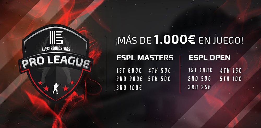 ESesports_ES's tweet image. ¡La #ESPL ya está funcionando a toda máquina! 🔥 Recordamos que hay 1.000€ mensuales para la #ESPLMasters y 200€ para la #ESPLOpen. ¡Dadle RT 🔄 para que todo el mundo se entere y así reducir el tiempo de espera para jugar!

➡️ goo.gl/2TS1SY
#MakingTheWay