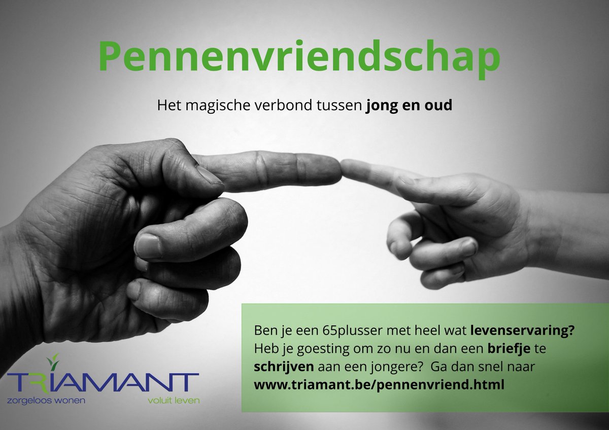 65 plussers gezocht die zo nu en dan een briefje willen schrijven aan een jongere of ganse klas.  De kracht van verbinding.  Vele kinderen in Vlaanderen wachten op hun eerste briefje? Share it &amp; spread the word #healthyaging