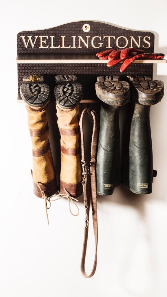 Check out our wellington rack perfect for tidying up your boot or utility room. Great for <a href="/Dubarry_com/">Dubarry of Ireland</a> <a href="/Barbour/">barbour</a> #countryliving #doglovers visit our website chesterandcooke.co.uk