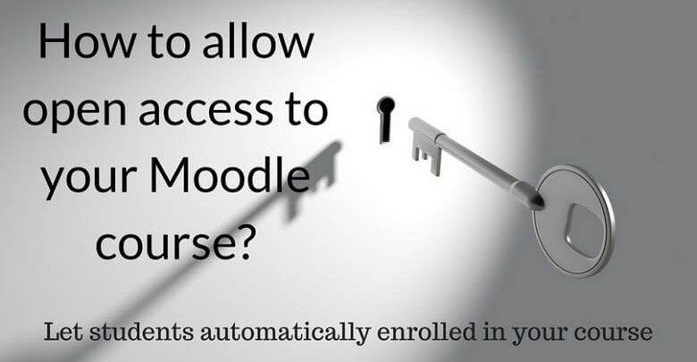 E_LearningJeff's tweet image. How to allow open access to your Moodle course? #Moodleplugins #ELearningWednesdays owl.li/3z0Z30iMxd2