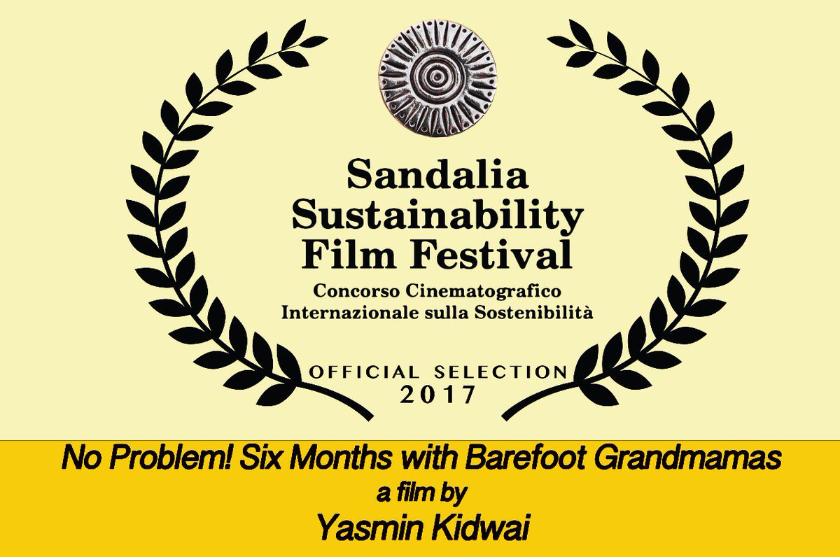 YasminKidwai's tweet photo. Yes ! Happy that r documentary No Problem can add to the discussion on #sustainabledevelopment . Official selection at the biggest film festival on sustainable development - #Sandalia sustainability film festival #Italy 
@MEAIndia @BarefootCollege @kidfazal https://t.co/9cB0FFkJvz