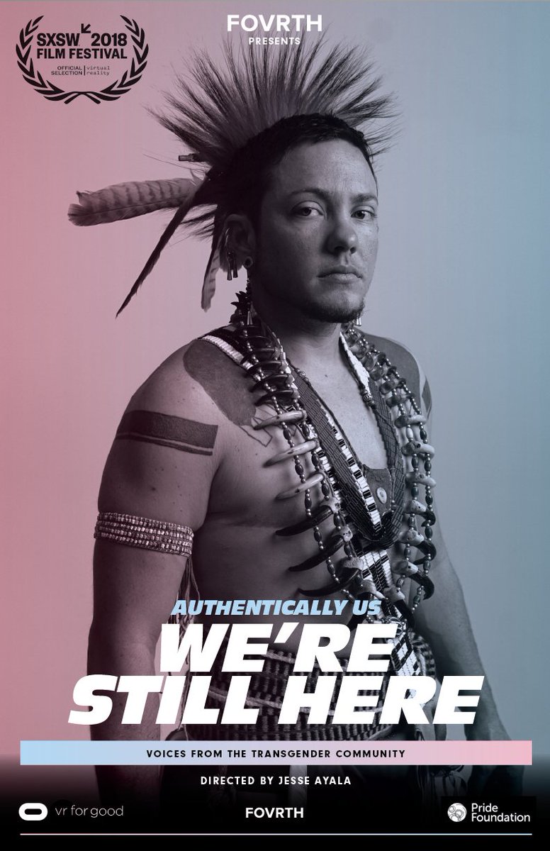 Very excited to share this news! We're bursting with #PRIDE to announce: "We're Still Here," the first film w/<a href="/PrideFdn/">Pride Foundation</a> + @Oculus, in our new VR documentary series, #AuthenticallyUs, premieres next week at @SXSW 2018! oculus.com/blog/oculus-vr… + authenticallyus.com #TransVoices