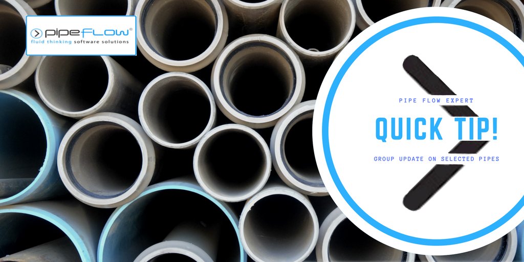pipeflow's tweet photo. Here's our next Quick Tip!
Group Updates in #PipeFlowExpert #Software
This video will show how to select a group of #pipes to allow a group update on their properties in one quick and simple operation.
Check it out!
https://t.co/QYH4q0XcvT
#PipeFlowSoftware #Engineering https://t.co/Bb7E5il5zL