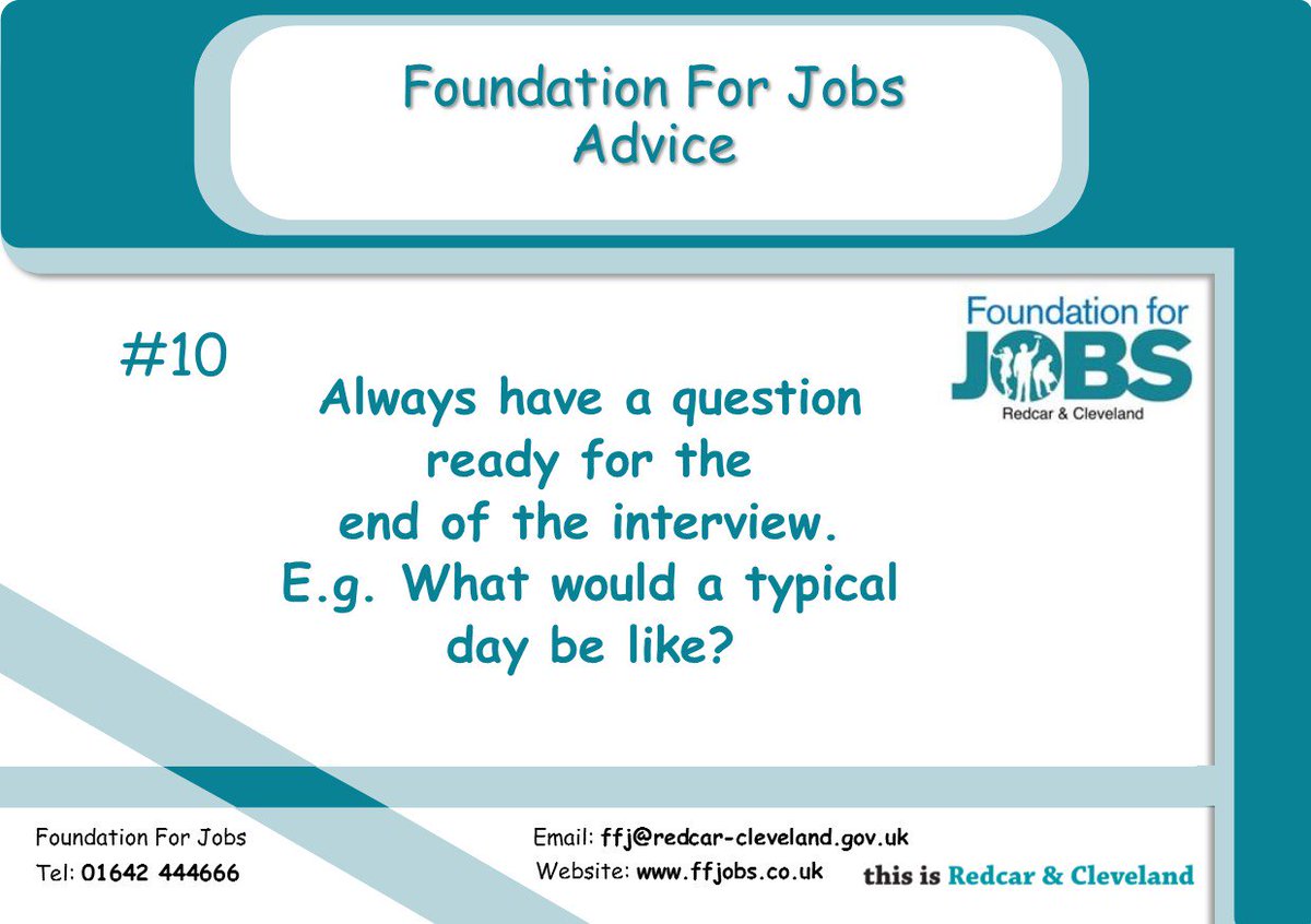 Another question could be "Is there an opportunity for progression?"
#InterviewTips #Tips #goforit