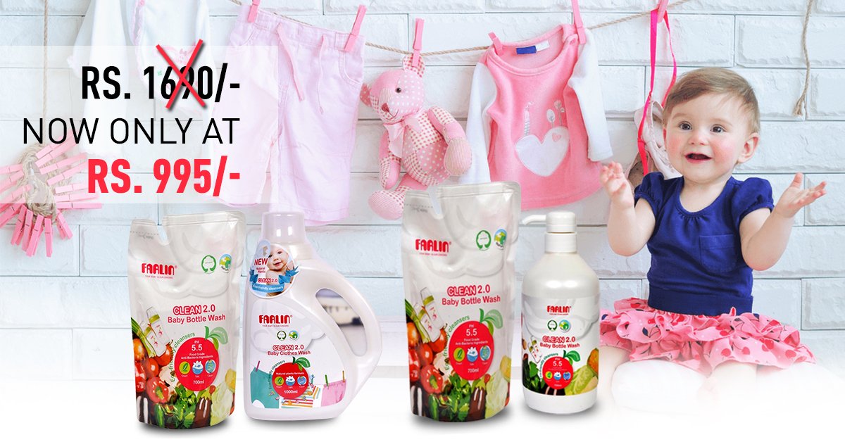 Try Farlin Eco-Friendly Baby products for your baby's hygiene. Keep everything clean like clothes, food, hands, fruits &amp; veggie. 
Now Get 40% off on combo pack of "Baby Liquid detergent + cleanser" with the free refill pack.

Buy Now @ Amazon: amzn.to/2nE8Mpj